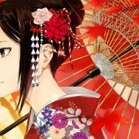 Illustration d'une geisha par Kimura