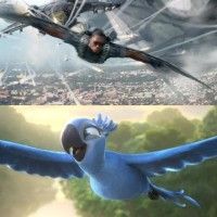 Blu de Rio 2 vs Le Faucon dans Captain America