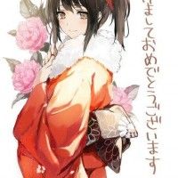 #Dessin fille kimono #NouvelAn par komech24 #Manga