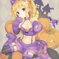 #Halloween #Fille #Chat #Kawaii #Dessin kani_biimu #Manga