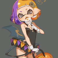 #Dessin #Halloween #Splatoon - Artiste : yu-ri - Twitter : @00x0044 #JeuxVideo #Nintendo #Manga