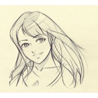 Croquis: Portait f�minin
