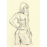 Croquis: profil f�minin