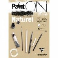 Bloc PAINT ON Naturel Clairefontaine A5 30F 250g