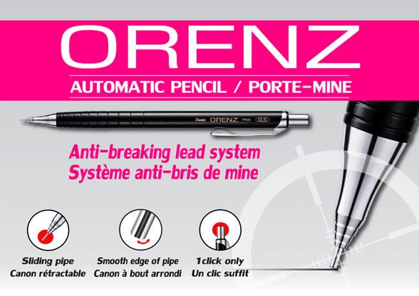 Porte-Mines Set,HB0.3, 0.5, 0.7 et 0.9mm, Gomme à Effacer & Règle