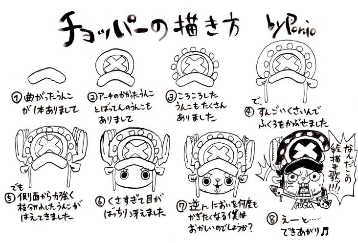 One Piece Apprendre à Dessiner Tony Tony Chopper Avec Nyaponi