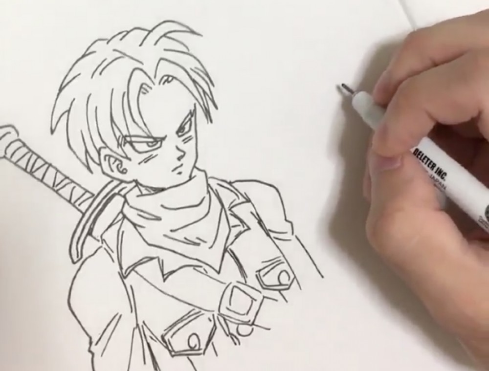  Dessiner  Dragon Ball Trunks  au feutre Neopiko Line 3