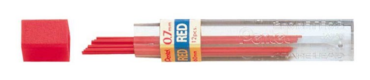 PENTEL Mines Rouges 0,7 mm