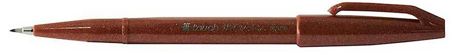 Pentel Sign Pen Brush Marron