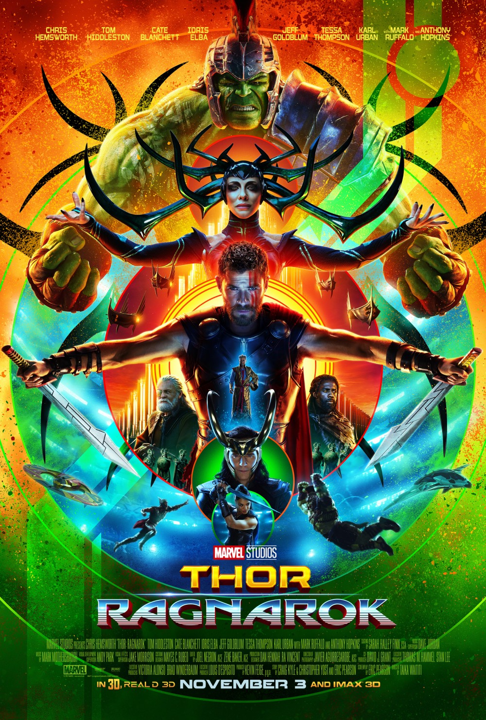 Dessin Dragon Ball Super façon poster de Thor Ragnarok