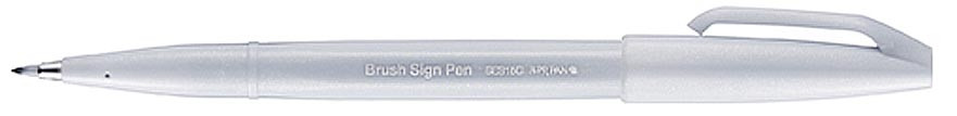 Pentel Sign Pen Brush Pastel Gris Clair