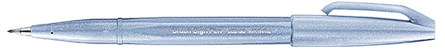 Pentel Sign Pen Brush Pastel Gris Bleuté