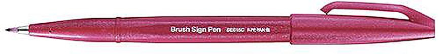 Pentel Sign Pen Brush Rouge Framboise
