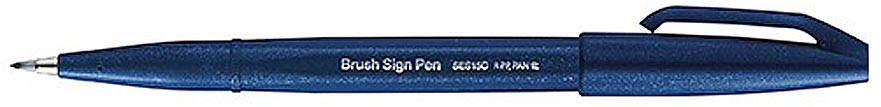 Pentel Sign Pen Brush Bleu Nuit