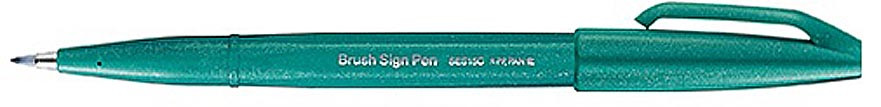 Pentel Sign Pen Brush Vert Turquoise