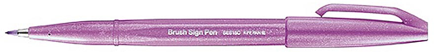 Pentel Sign Pen Brush Mauve