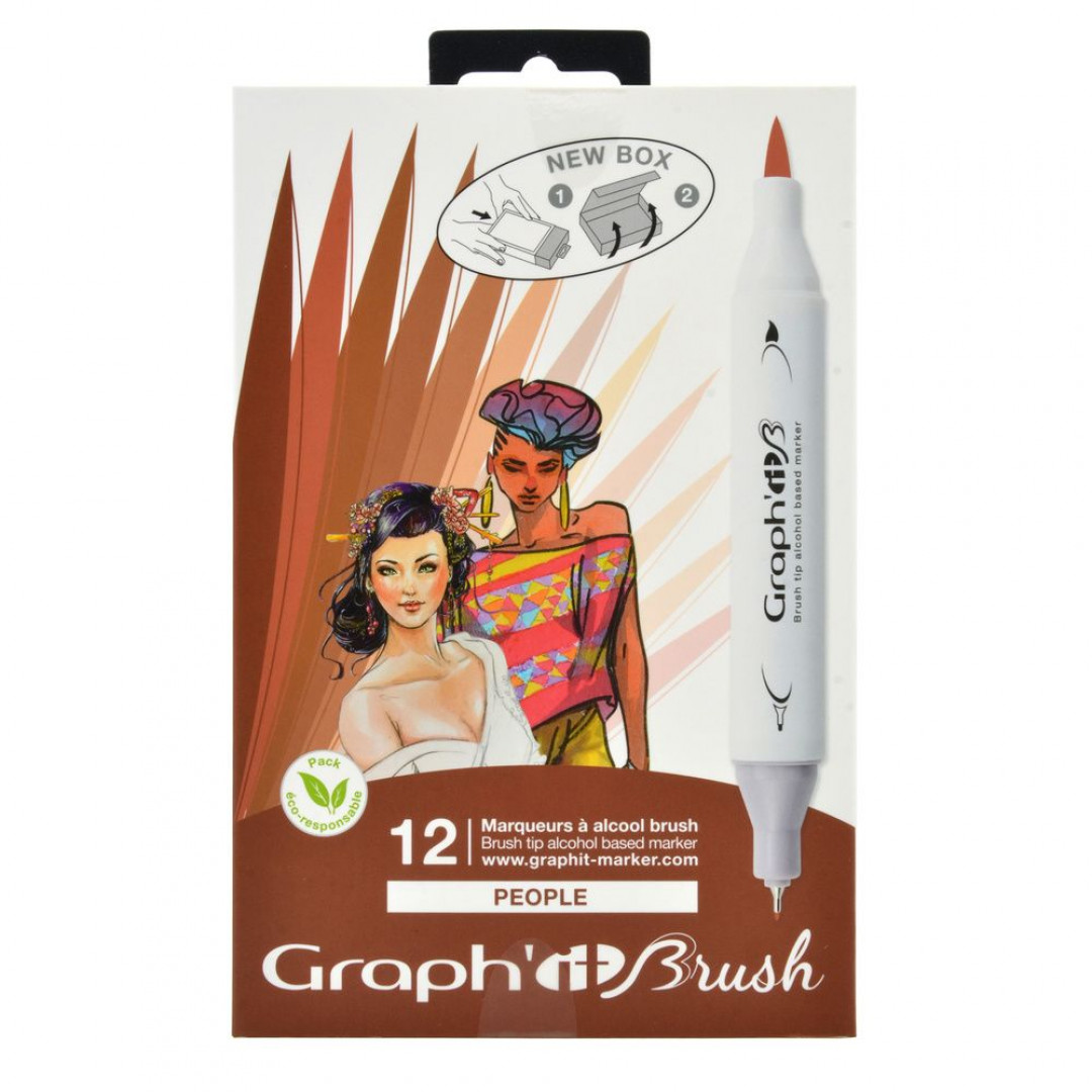 Set 12 Graph It Brush et Extra-Fine - People - fiche produit sur