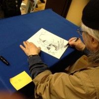 Leiji Matsumoto en plein dédicace