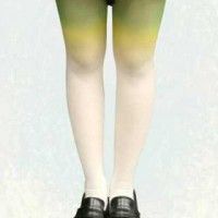 Des collants aux couleurs de poireaux