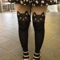 Kawaii ces collants chats