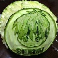 Sculpture sur une pastèque de Kuroko Basket