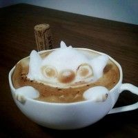 Stitch en 3D coffee art