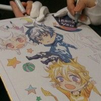 Dédicace Karneval  sur shikishi avec des feutres Copics http://www.tvhland.com/boutique/feutre-professionel-copic.html