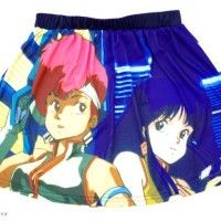 Jupe imprimée Dirty Pair, une vielle série pour les nostalgiques