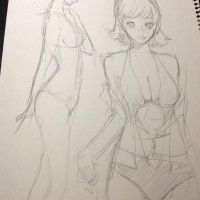 Croquis de Francoise Arnoult, la frenchy des cyborgs par Shiori Furukawa