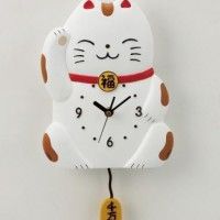 Pendule le chat du bonheur (Lucky cat - Maneki Neko)