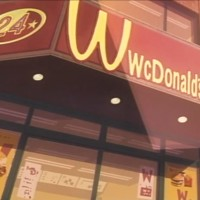 Le M de Mc Donald inversé pour donner Wc Donald dans le dessin animé ''Ce n'est pas de ma faute si je suis populaire''