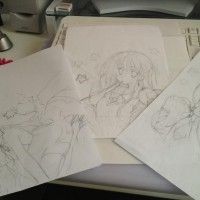 Divers magnifiques croquis de Misato Mitsumi (Oreimo, Toheart2, The World God Only Knows, Haganai)