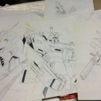 Dessins encrés de Gundam