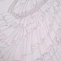 Dessins de plis d'une robe par Hazmeg