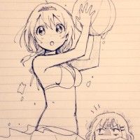 Dessin d'une fille en maillot de bain par Namori