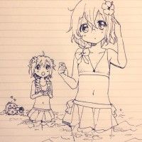 Les filles de YuruYuri en maillot de bain par Namori