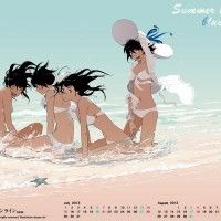 Calendrier été 2013 avec illustration de Atsuya Uki