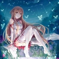 Appréciez le jeu de lumière dans un décor la nuit avec Asuna