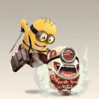 Les Minions de Moi Moche et Méchant version L'Attaque des Titans