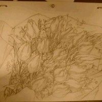 Croquis d'un bouquet de fleurs