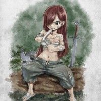 Illustration Erza Scarlett par Hiro Mashima