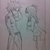 Hiro Mashima dessine Lucy et  Natsu