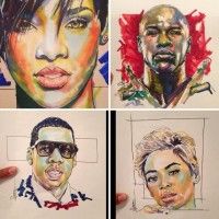 Des portraits aux feutres COPICS par Robert Peterson http://instagram.com/caleblee81