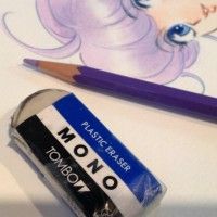 Akemi Takeda utilise la gomme Mono de Tombow http://www.tvhland.com/boutique/Gomme-MONO-PE-04A/materiel-2608.html