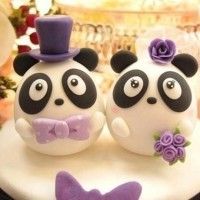 Couple de pandas en sucre