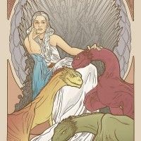 Games of Thrones façon Mucha par Elin Jonsson