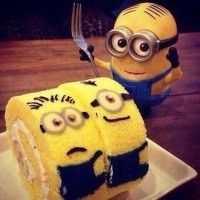 Des rollcakes minions