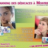 Planning des dédicaces chez Nobi Nobi au salon du livre et de la Jeunesse.