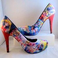 Des chaussures à talons customisées Sailor Moon