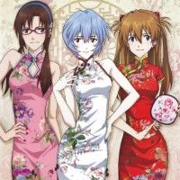 Les filles d'evangelion en robes chinoises